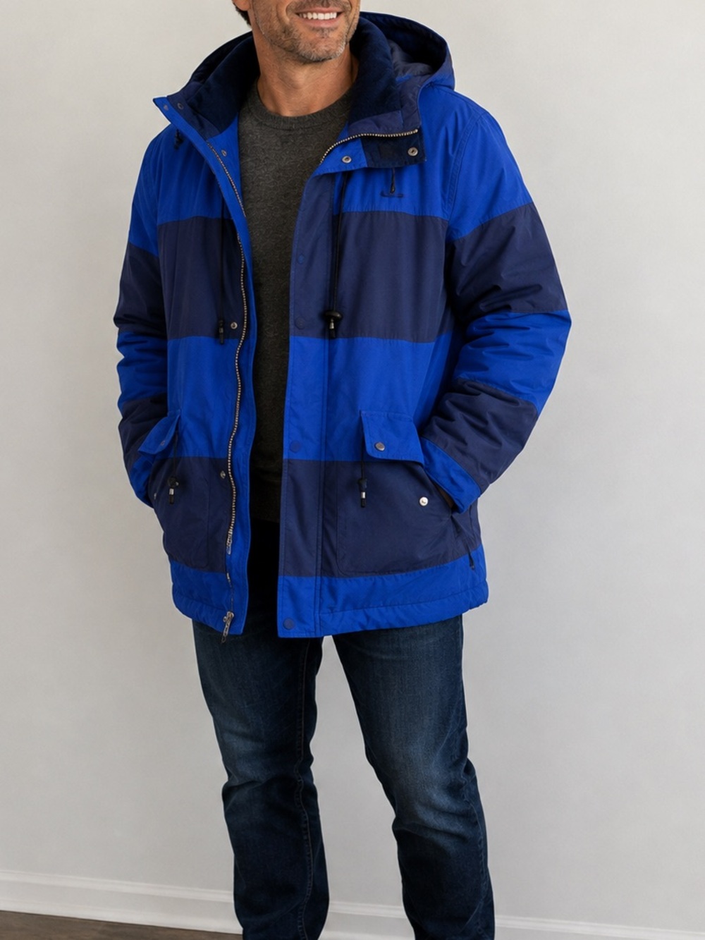 Men’s Brooks Brothers Winter Jacket. Size Large. Blue.